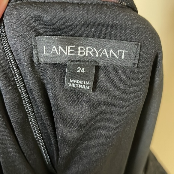 Lane Bryant Black Sleeveless A Line Stretch Dots Party Dress Plus Size 24 New - Picture 6 of 8